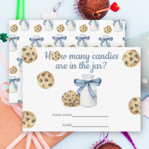 Cartão De Informações Leite e Cookies Adivinhem quantos jogos de doces