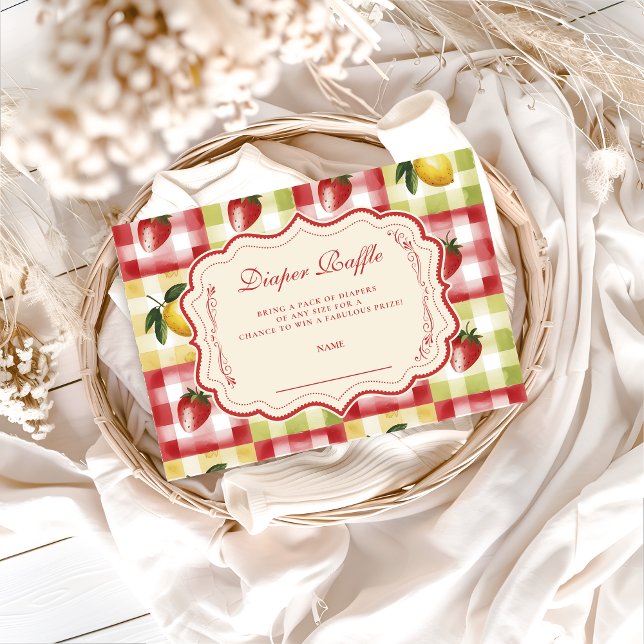Cartão De Informações Lemon Berry Picnic Diapper Raffle (Criador carregado)
