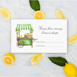 Cartão De Informações Lemon citrus - Guess how many lemon drops