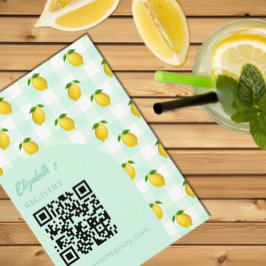 Cartão De Informações Lemon Citrus Summer Birthday