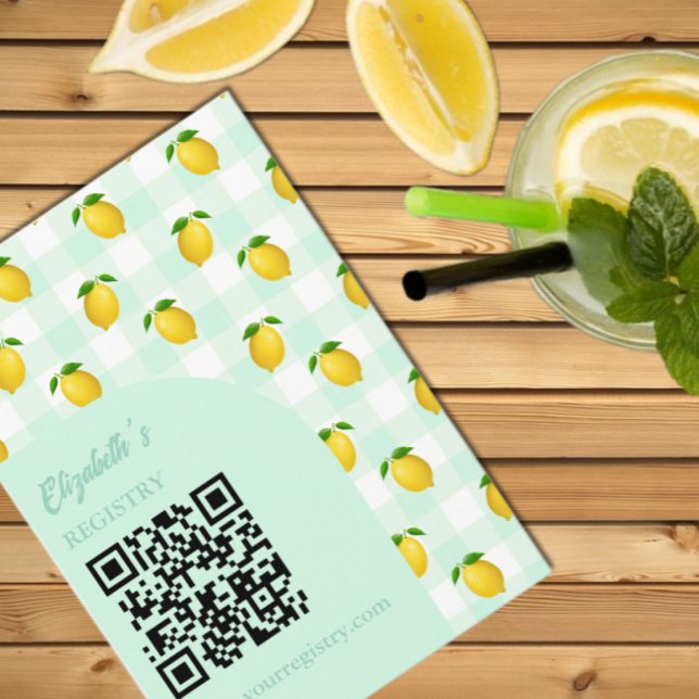 Cartão De Informações Lemon Citrus Summer Birthday (Criador carregado)