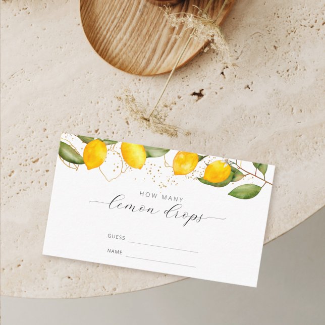 Cartão De Informações Lemon Summer Quantos Jogos de Limão Cai (Criador carregado)