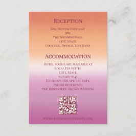 Cartão De Informações Lesbian Wedding Photo Pride Flag Gradient