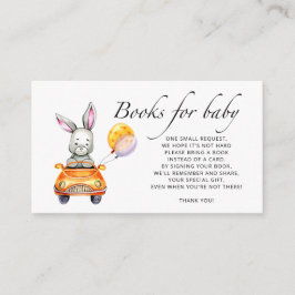 Cartão De Informações Letras de coelhinhos de bebê com aquarela