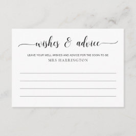 Cartão De Informações Leyton Desejos e Conselhos