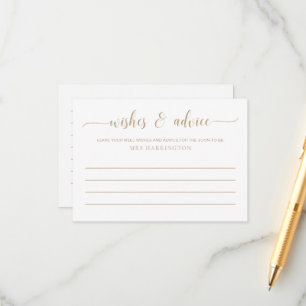 Cartão De Informações Leyton Dourado Wish and Advice