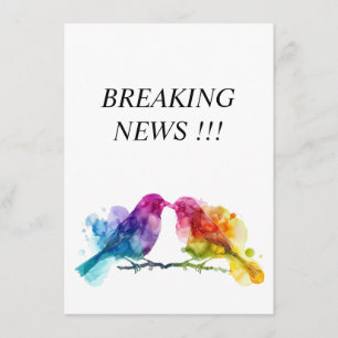 Cartão De Informações LGBTQ+ Rainbow Lovebird engraçado