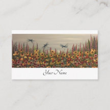 Libélulas e flores silvestres