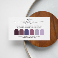 Lilac Púrpura de roupa de casamento paleta QR