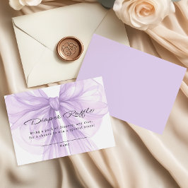 Cartão De Informações Lilac Sheer Bow Fralda Sorteio Chic