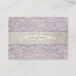 Cartão De Informações Lilac Vintage Casamento Feito Pela Regência France