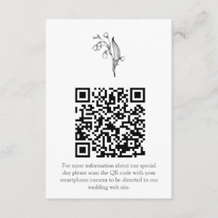 Cartão De Informações Lily of the Valley - White Collation RSVP