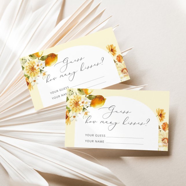 Cartão De Informações Limão adivinha quantos beijos o esconderijo de noi (Criador carregado)