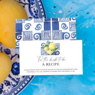 Cartão De Informações Limão Citrus - Receita para a noiva ser