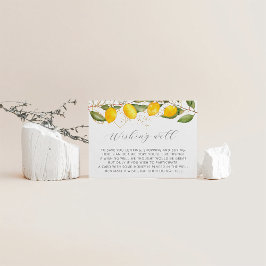 Cartão De Informações Limão Citrus Summer Wishing Chá de fraldas