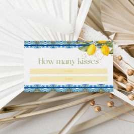 Cartão De Informações Limões Azulejos Italianos Chuveiro Nupcial de Verã