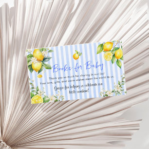 Cartão De Informações Limões Cítricos Azuis Livros Ciao Baby para Bebê