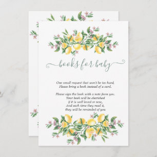 Cartão De Informações Limões De Aquarelas Flores Botânicas