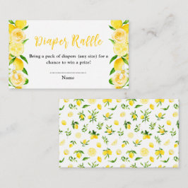 Cartão De Informações Limões e Fralda de folhas Raffle