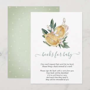 Cartão De Informações Limões em Aquarela Botânica