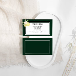 Cartão De Informações Limon Border Emerald Green Weding Wishing well