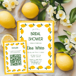 Cartão De Informações Limoncello Limonada Código QR Personalizado Chá de