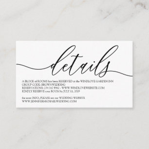 Cartão De Informações Limpar Moderno Simples Adicionar Detalhes da Fotog