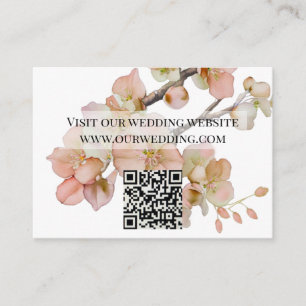 Cartão De Informações Linda cor-de-água floral laranja floral floral flo