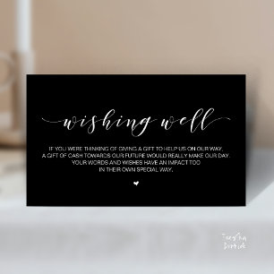 Cartão De Informações Linda e Elegante Poço de Desejos de Casamento, Pre