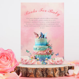 Cartão De Informações Lindas Borboletas Gemem Livros Para Bebê