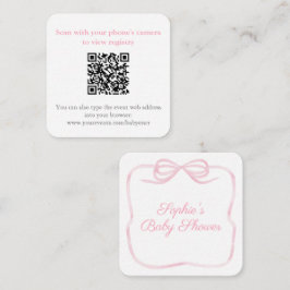 Cartão De Informações Lindo Código QR de Arco Rosa para Resposta de Chuv