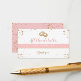 Cartão De Informações Lindo - COLEÇÃO Rosa Dourada A Todos os detalhes