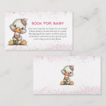 Lindo Patinho com Livro de Sorvete Rosa para Bebê