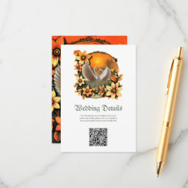 Cartão De Informações Lindos cisnes apaixonados.