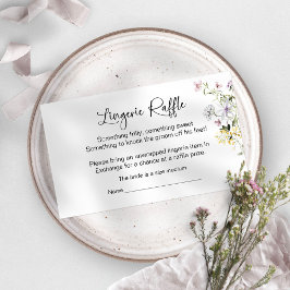 Cartão De Informações Lingerie de flor selvagem Raffle