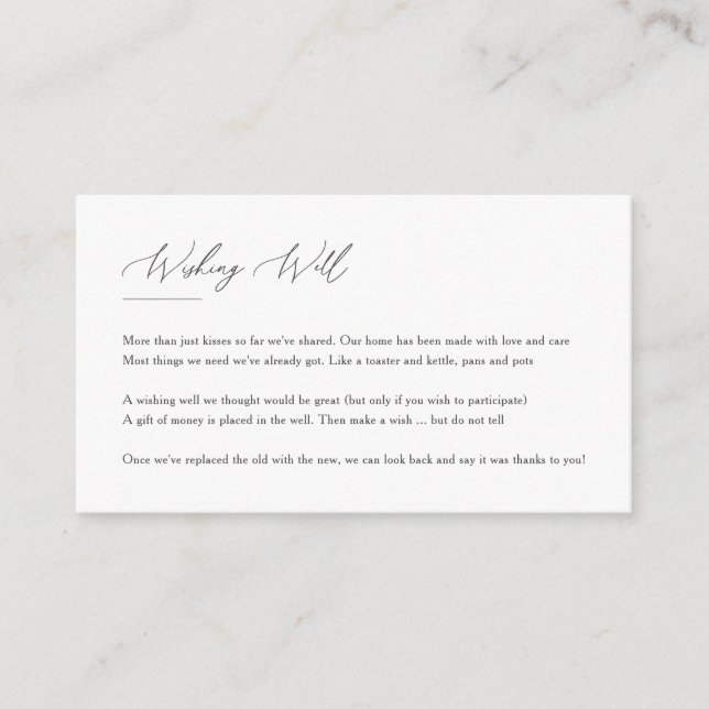 Cartão De Informações Linha Floral Moderna Elegante - Cartaz de desejos (Frente)