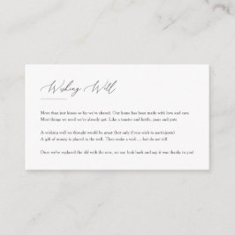 Cartão De Informações Linha Floral Moderna Elegante - Cartaz de desejos