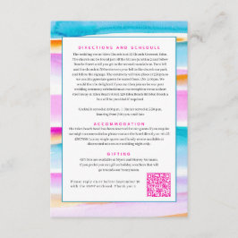 Cartão De Informações Linhas de maré abstrato cor-de-rosa azul de casame