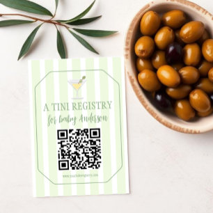 Cartão De Informações Lista de Presentes do Chá de Bebê do Tini One