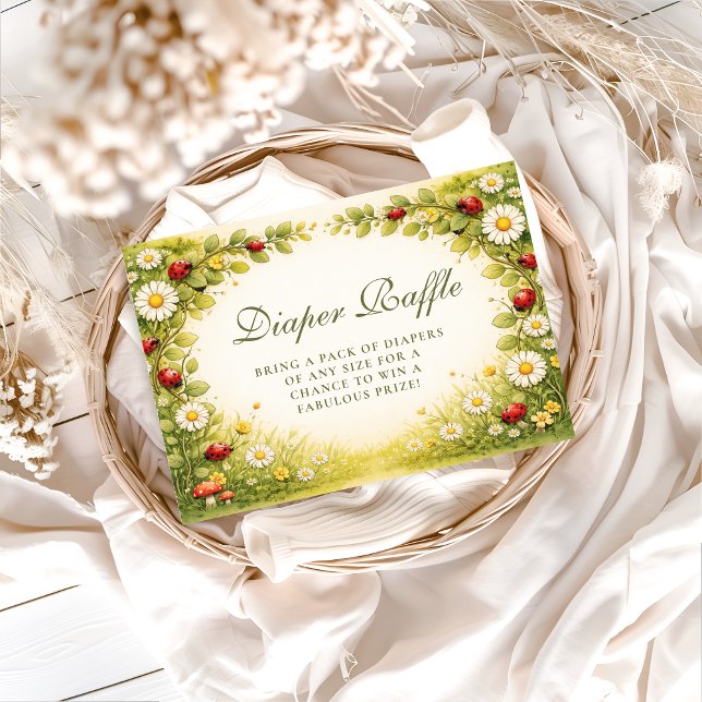 Cartão De Informações Little Ladybug Garden Diapper Raffle (Criador carregado)