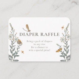 Cartão De Informações Little Love Bug Wildflower Baby Shower  Enclosure