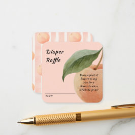 Cartão De Informações Little Peach Diaper Raffle Enclosure Card