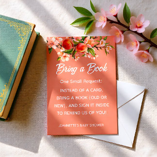 Cartão De Informações Little Peach Orchard Baby Shower