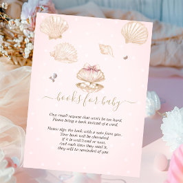 Cartão De Informações Little Pearl Seashells Dots Baby Shower