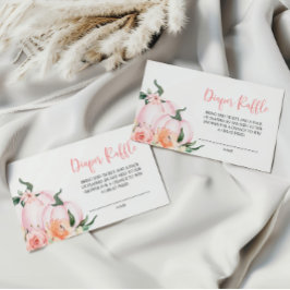 Cartão De Informações Little Pumpkin Diaper Raffle Enclosure Card