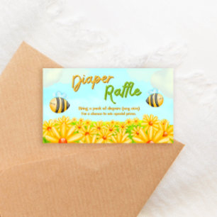 Cartão De Informações Little Ray of Sunshine - Fralda Raffle