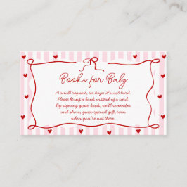 Cartão De Informações Little Sweetheart Valentine Books for Baby Card