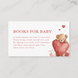 Cartão De Informações Little Sweetheart Valentine Books for Baby Card