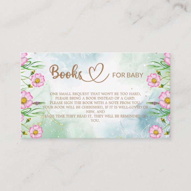 Cartão De Informações Little Wildflower está a caminho livros para o beb (Frente)