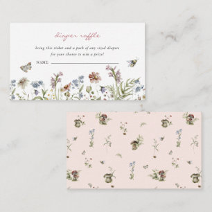 Cartão De Informações Little Wildflower Gabinete de Raffle Fralda